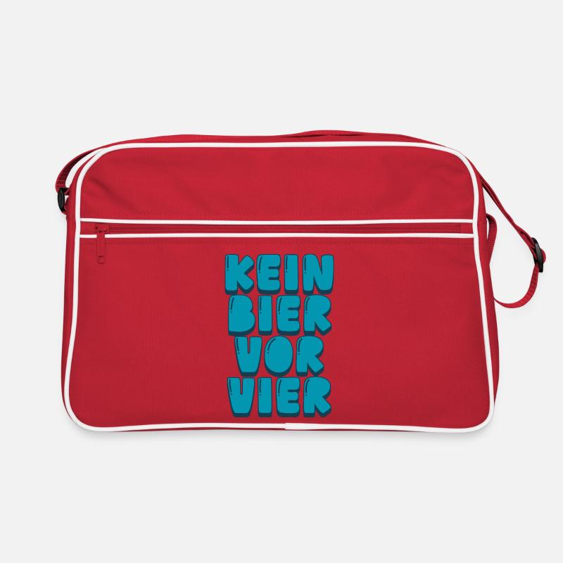 Kein Bier vor Vier Retro Tasche