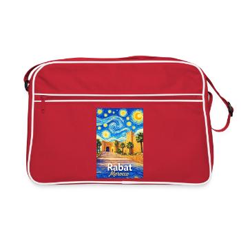 Rabat Maroc Nuit étoilée - Sac Retro - rouge/blanc - Devant