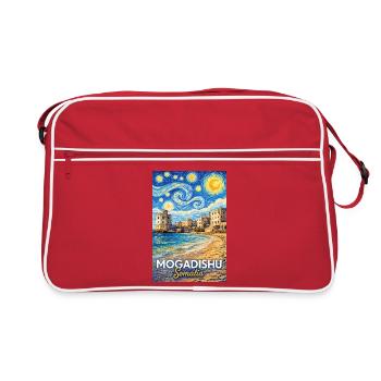 Nuit étoilée de Mogadiscio en Somalie - Sac Retro - rouge/blanc - Devant