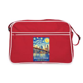 Brooklyn Bridge NY Star-Style - Retro Bag - red/white - Front