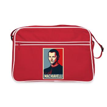 Machiavelli Pop Art Portrait - Retro Bag - red/white - Front