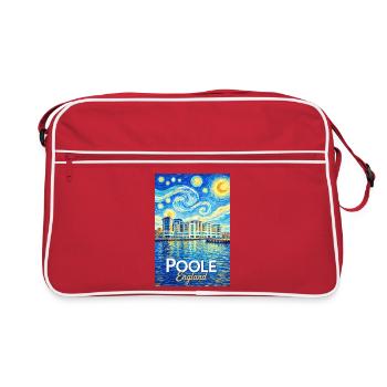 Poole England Star-Style Harbour - Retro Bag - red/white - Front