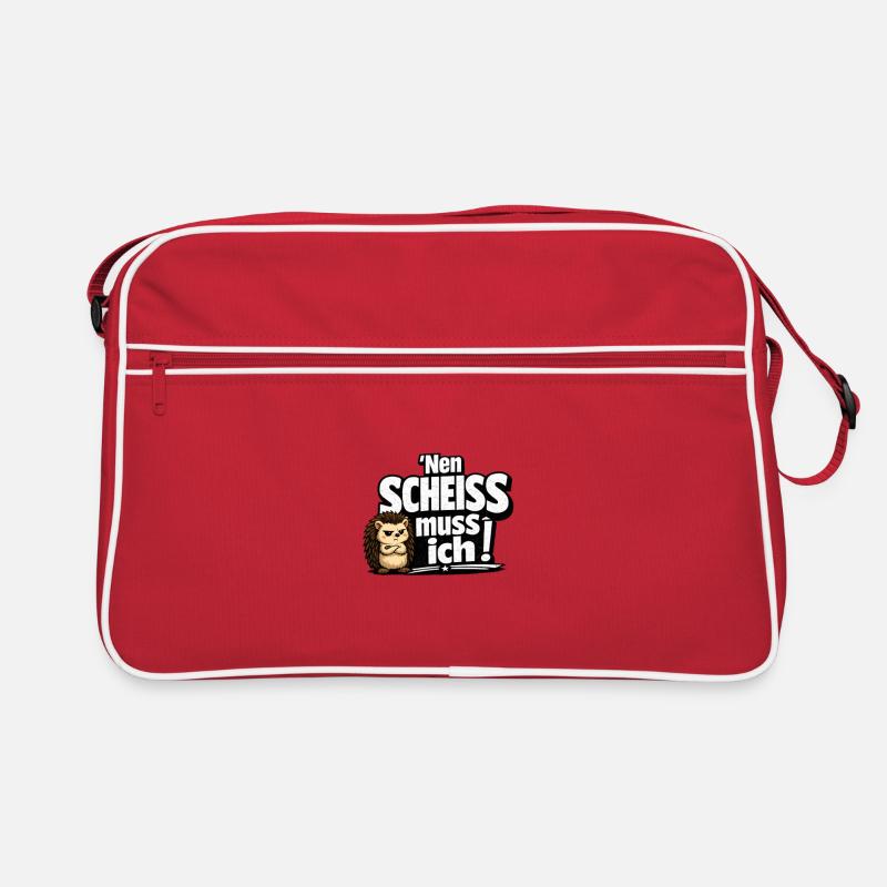 Nen Scheiss Muss Ich Igel Retro Tasche