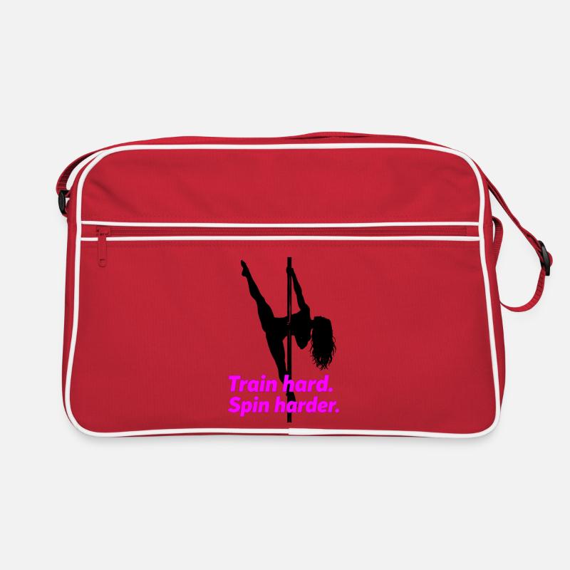 Pole Dance Silhouette – Train Hard Spin Harder Retro Bag