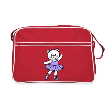 Bear ballet - Retro Bag - red/white - Front