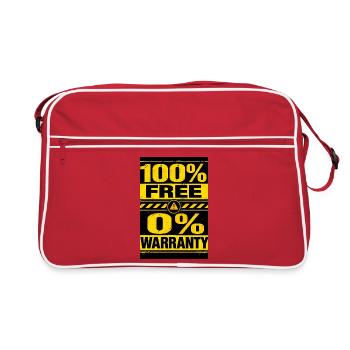 Garantie 100 % gratuite à 0 % - Sac Retro - rouge/blanc - Devant