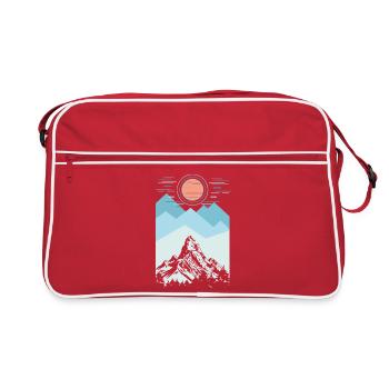 Hiker Scout Camping Hiking Mountain Climbing Mount - Retro Bag - red/white - Front