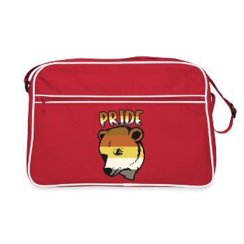 Bear Pride Flag LGBTQ Community Animal Graphic - Retro Bag - red/white - Front