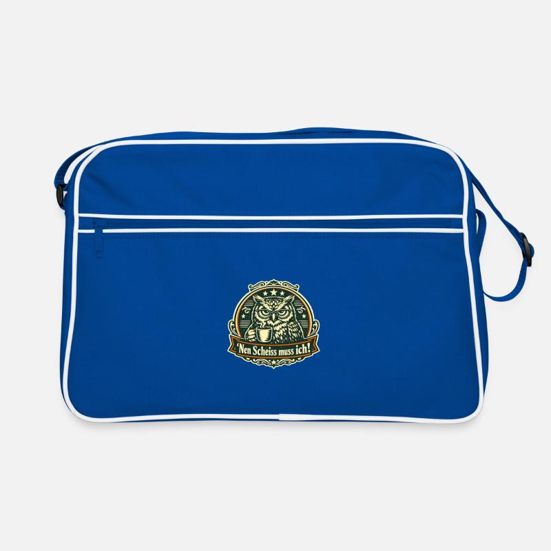 Nen scheiß muss ich Eule Büro Spruch Retro Tasche