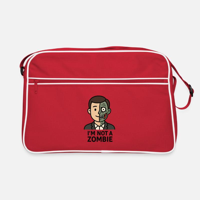 Halb Mensch Halb Zombie Retro Tasche