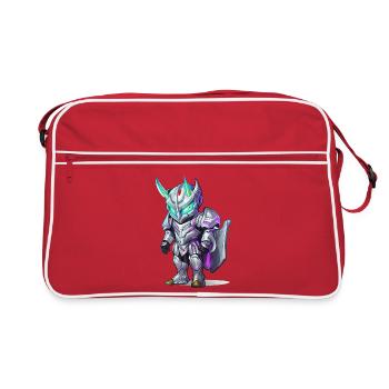 Guerrier Lumineux en Acier Néon - Sac Retro - rouge/blanc - Devant
