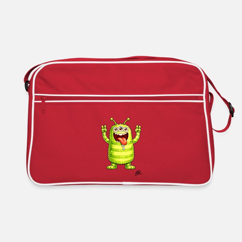 Monstre lime fluo à poils Sac Retro