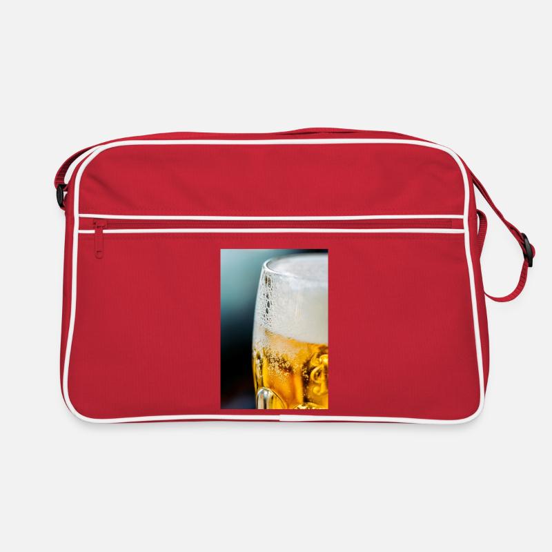 Motif de verre à bière doré clair Sac Retro