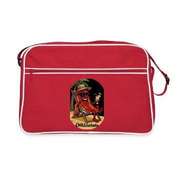 Chillischote Strandurlaub - Retro Tasche - Rot/Weiß - Vorne