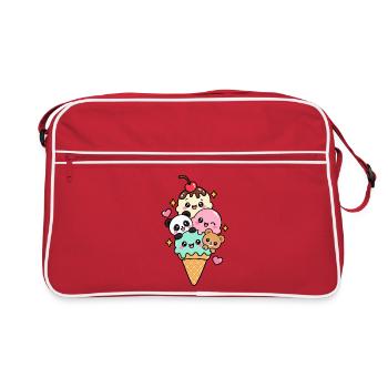 Glaces kawaii  - Retro Bag - red/white - Front