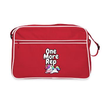 One More Rep Unicorn Gym - Retro Bag - red/white - Front