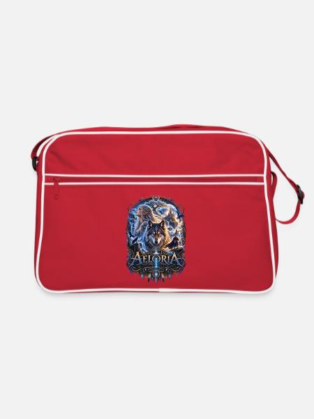 Der letzte Atem von Aeloria Fantasy Wolf - Retro Tasche - Rot/Weiß