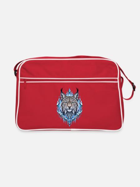 Luchs - Retro Tasche - Rot/Weiß
