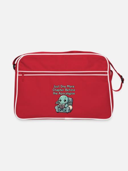 Nur noch ein Kapitel-Apokalypse - Retro Tasche - Rot/Weiß