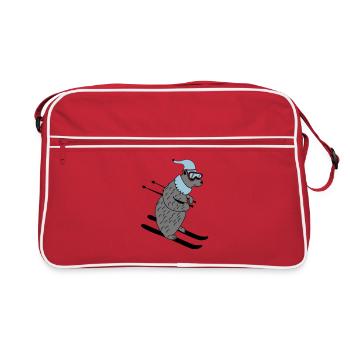 ski baer 02 - Sac Retro - rouge/blanc - Devant