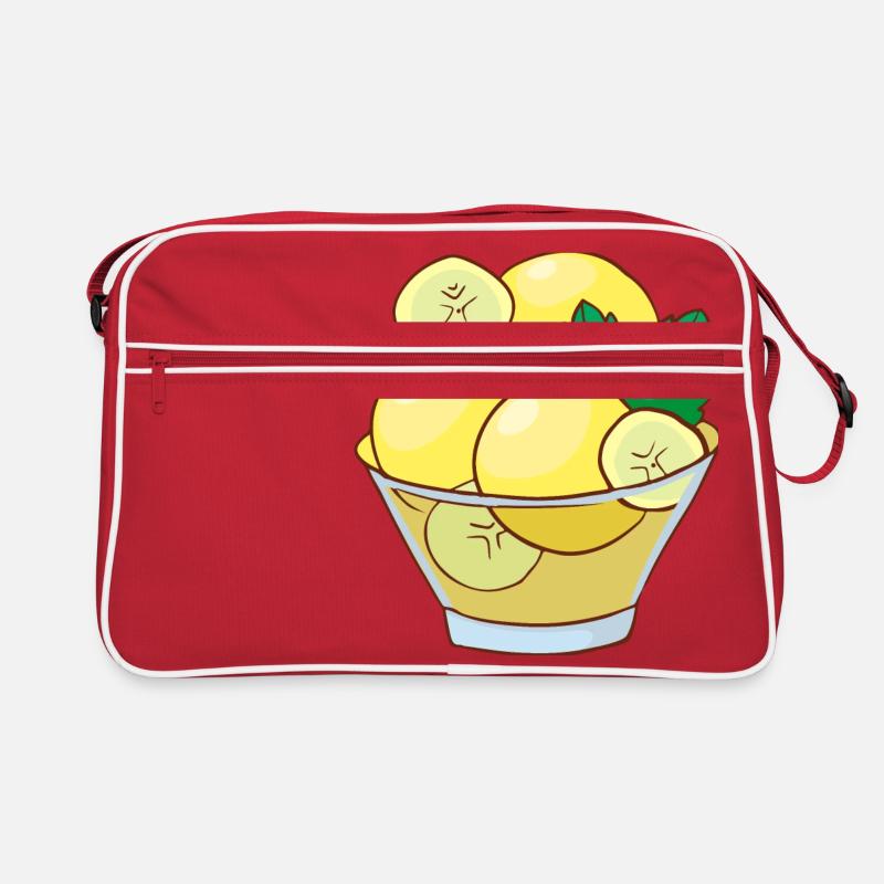 Eis Speiseeis Eiskrem Eiscreme Kugeleis Eisbecher Retro Tasche