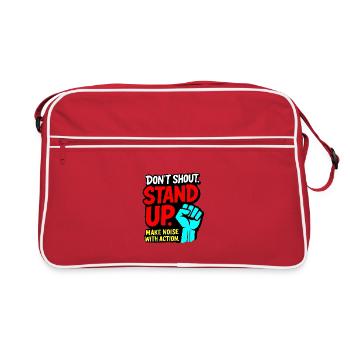 Stand Up Make Sound With Action - Retro Bag - red/white - Front