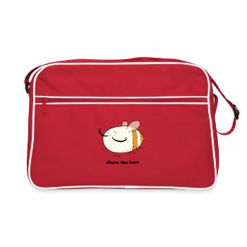 Shave the Bees - Retro Bag - red/white - Front