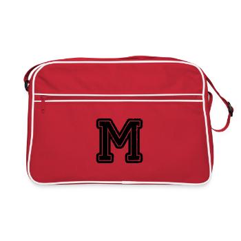 letter M - Retro Bag - red/white - Front