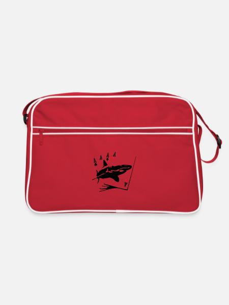 card poker requin3 - Retro Bag - red/white - Front