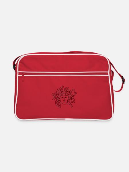 medusa face - Retro Bag - red/white - Front