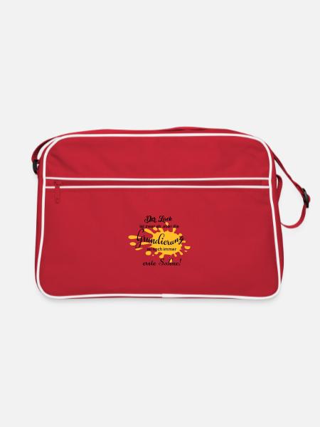 Der Lack ist zwar ab, aber die Grundierung ... - Retro Tasche - Rot/Weiß - Vorne