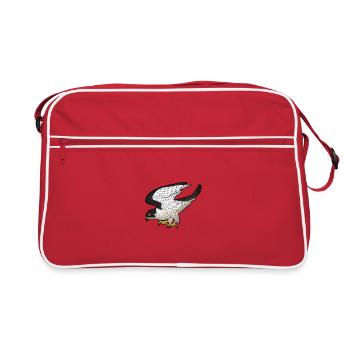 Peregrine falcon grips - Retro Bag - red/white - Front