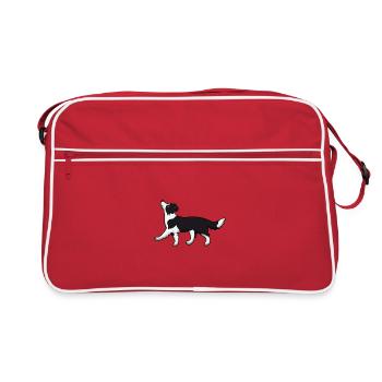 Obedience Border Collie - Sac Retro - rouge/blanc - Devant
