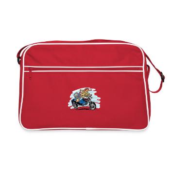 cheeky girl sidecar - Retro Tasche - Rot/Weiß - Vorne