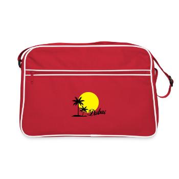 dubai - Retro Tasche - Rot/Weiß - Vorne