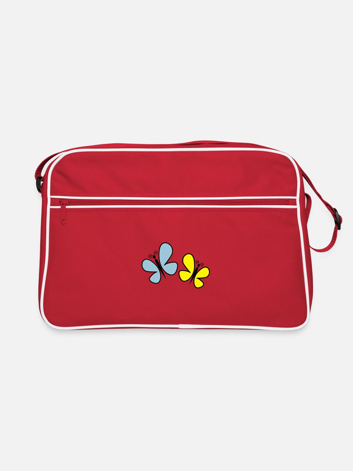 papillons 02 - Sac Retro - rouge/blanc - Devant