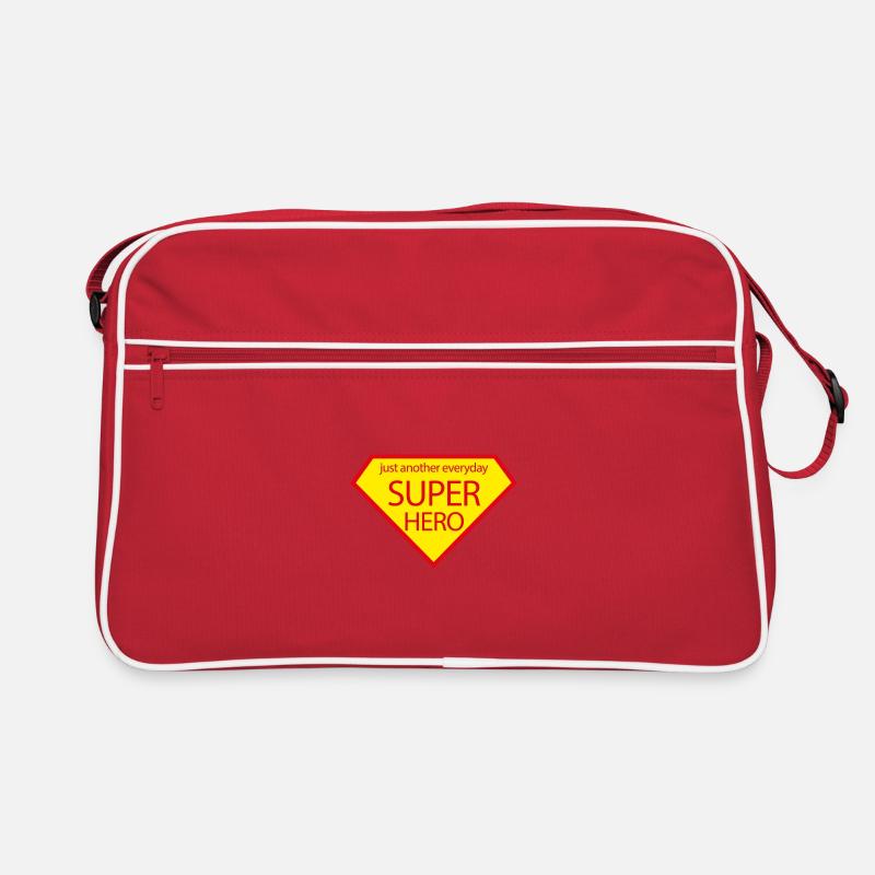 Nur ein weiterer alltäglicher Superheld - Retro Tasche - Rot/Weiß