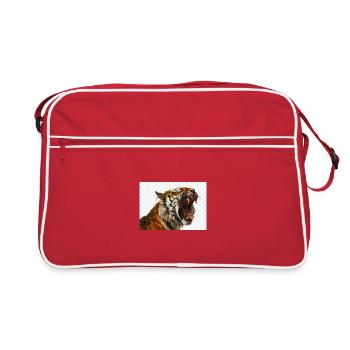 Tiger Roar Art Print - Retro Bag - red/white - Front