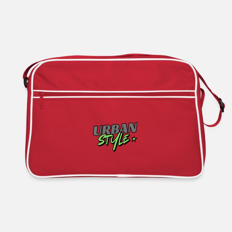 Style urbain – Look graffiti avec un accent vert Sac Retro