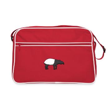 Tapir goes - Retro Bag - red/white - Front