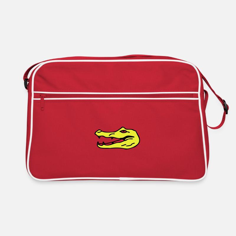 caiman crocodile head Retro Bag