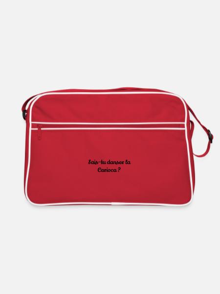 Sais-tu danser la Carioca ? Humour / Les Nuls - Sac Retro - rouge/blanc - Devant