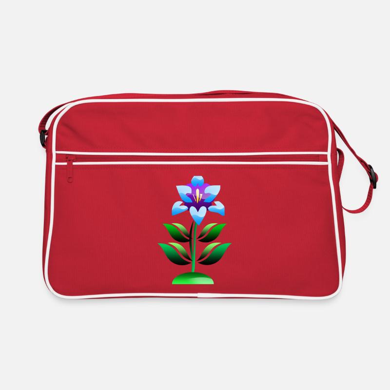 Fleur pourpre et bleue Sac Retro