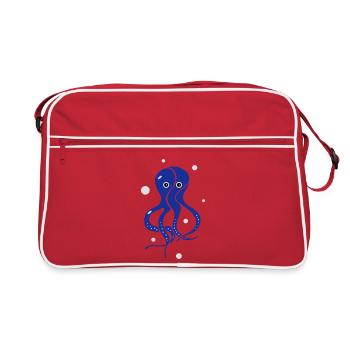 Le calmar - Sac Retro - rouge/blanc - Devant