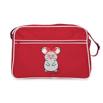 Mouse Mice - Retro Bag - red/white - Front