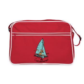 Catamaran Cat Boat - Sac Retro - rouge/blanc - Devant