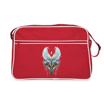 Cygne céleste aux ailes éthérées - Sac Retro - rouge/blanc - Devant