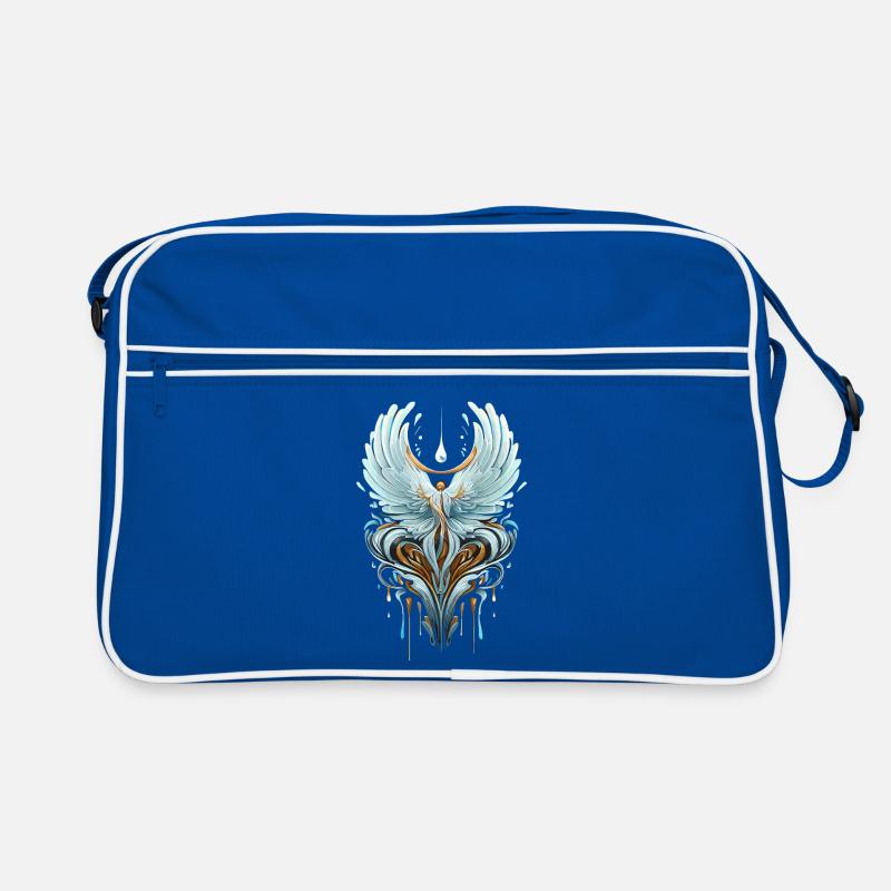 Himmlischer Schwan mit ätherischen Flügeln Retro Tasche