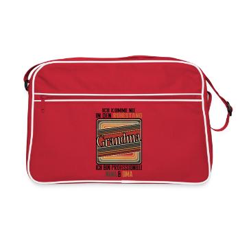 Grand-mère à la retraite Grand-mère Drôle - Sac Retro - rouge/blanc - Devant