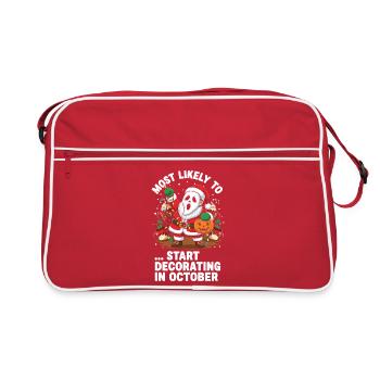 Décoration de Noël anticipée en octobre - Sac Retro - rouge/blanc - Devant